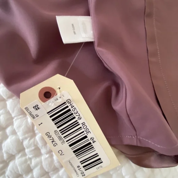 Garnet Hill rose-colored silk dress, sz 4 NWT - Picture 6 of 14